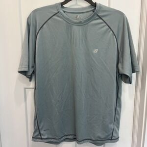 New Balance Technical T-shirt Men's‎ Size Large Blue Gray With Gray Accent
